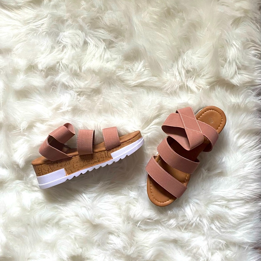Vegan Leather Platform Sandals